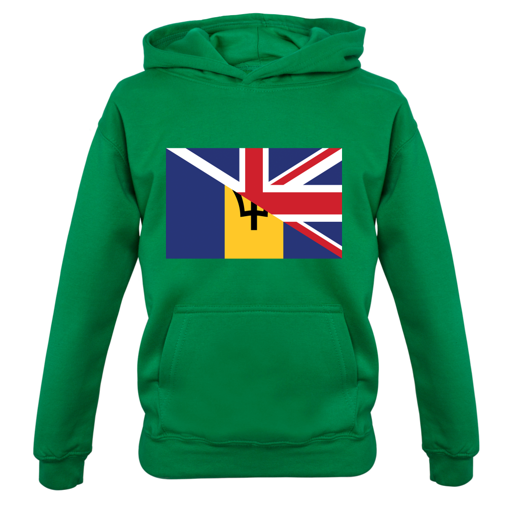 Half Barbados Half UK Kids T Shirt
