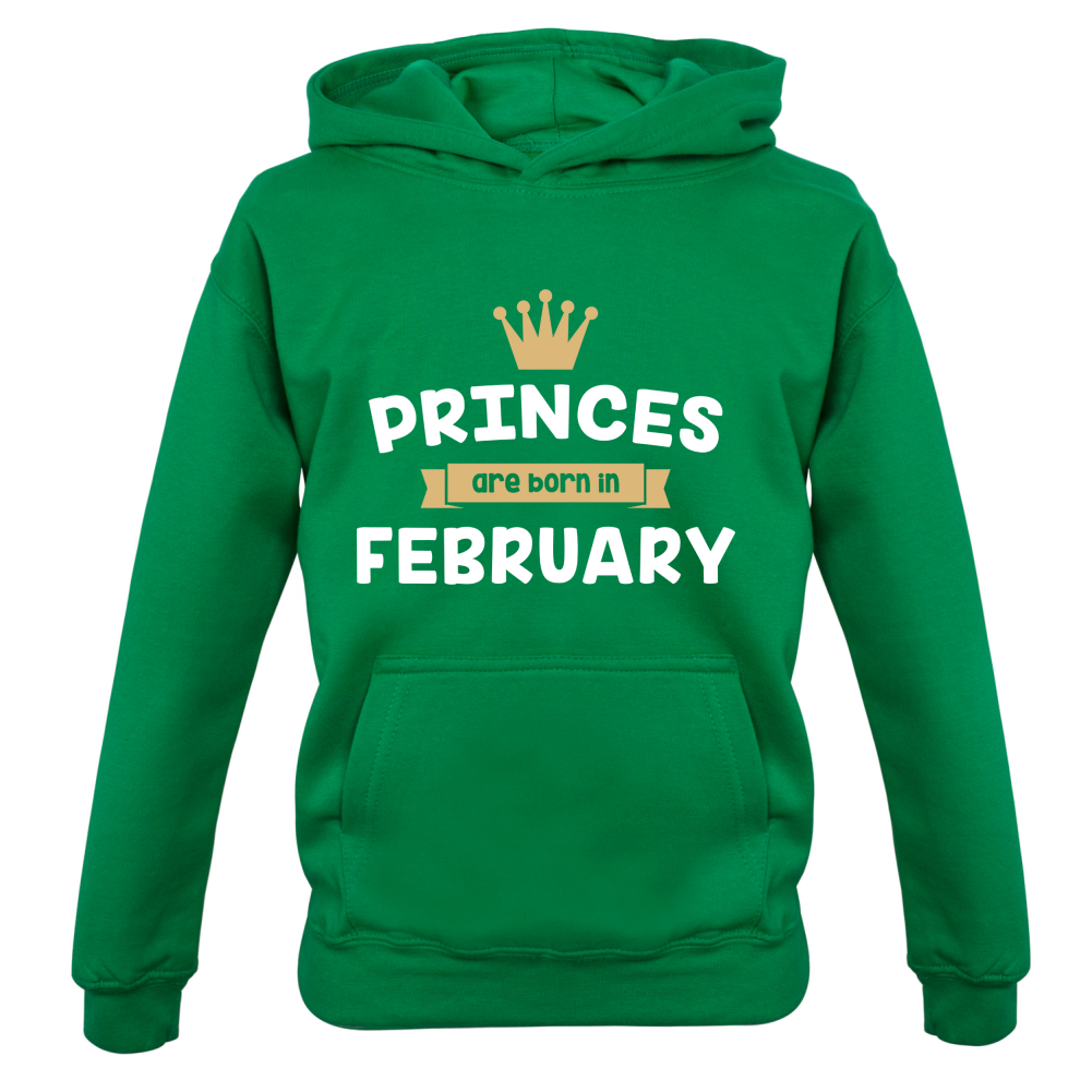 Princes Are Born In February Kids T Shirt
