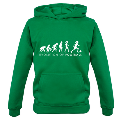 Evolution Of Woman Football Kids T Shirt