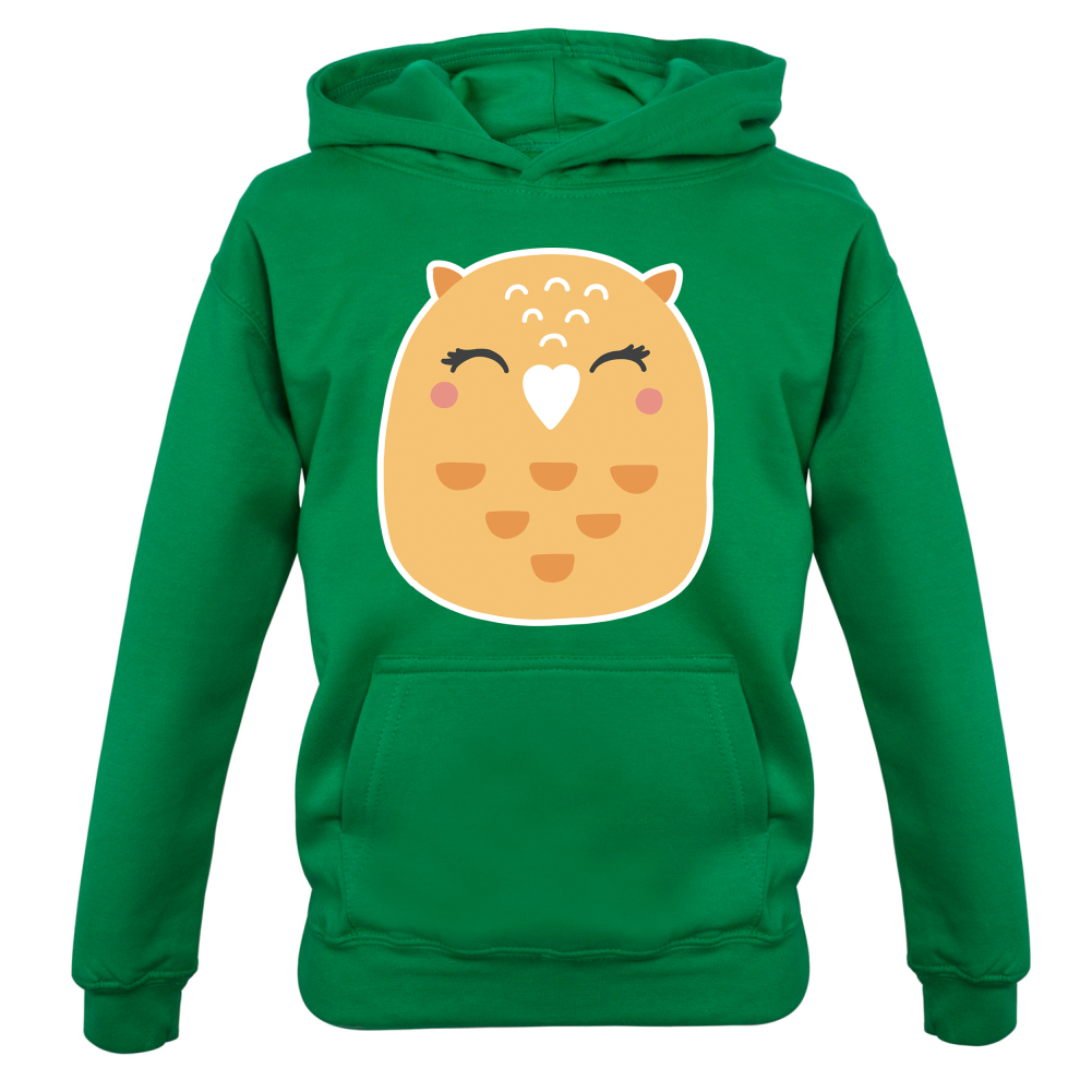 Smiley Face Mrs Owl Kids T Shirt