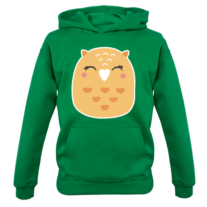 Smiley Face Mrs Owl Kids T Shirt