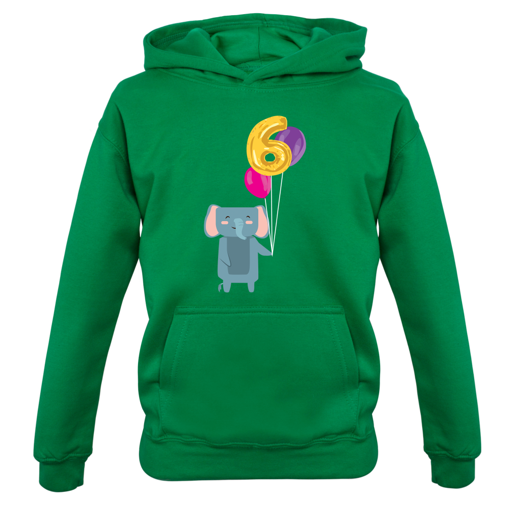 6th Birthday Elephant Kids T Shirt