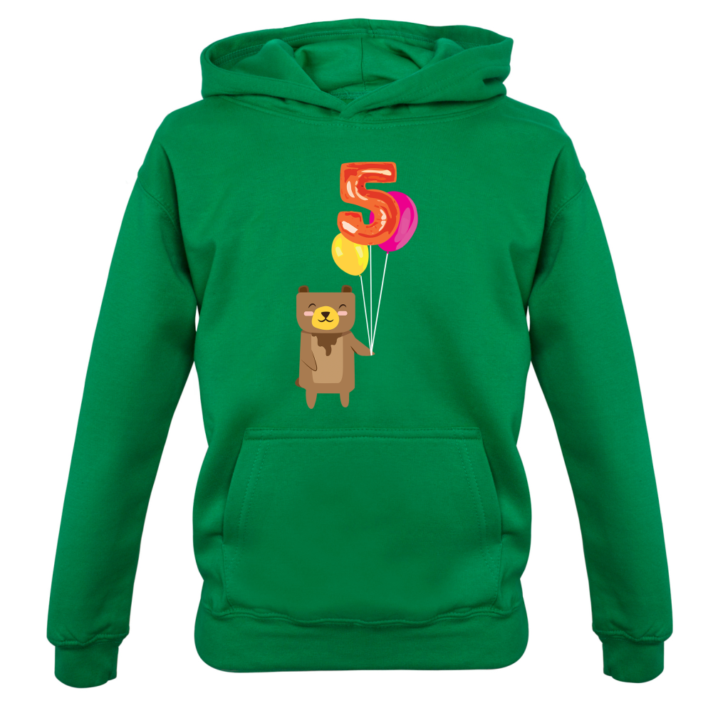 5th Birthday Bear Kids T Shirt
