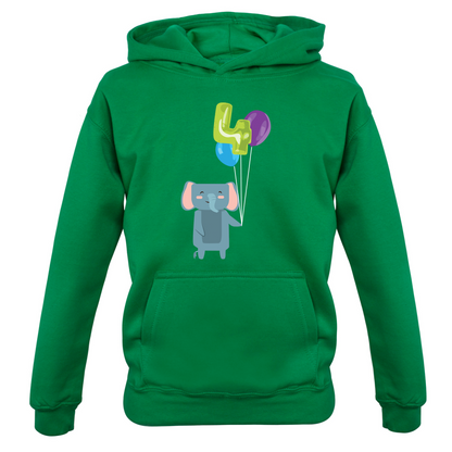 4th Birthday Elephant Kids T Shirt