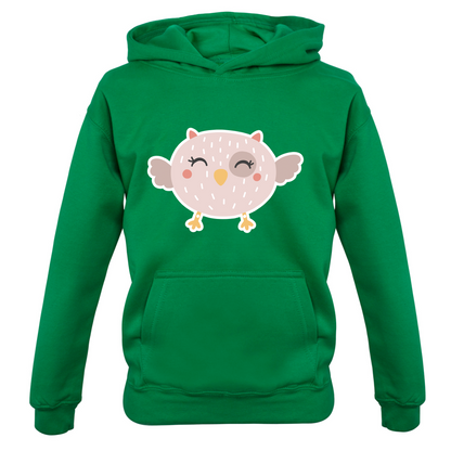 Smiley Face Baby Owl Kids T Shirt