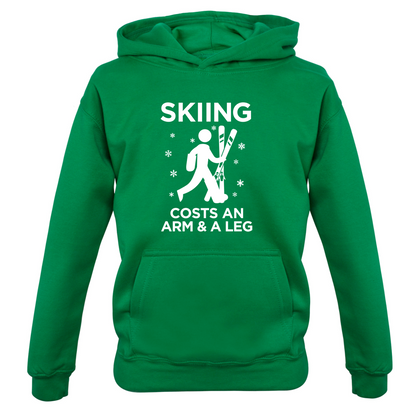 Skiing Costs Arm & A Leg Kids T Shirt