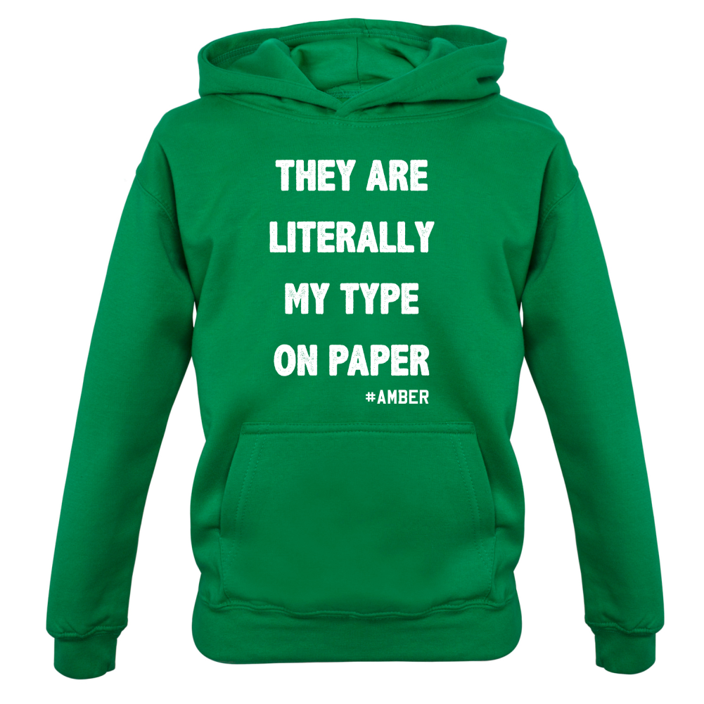 Literally My Type On Paper Kids T Shirt