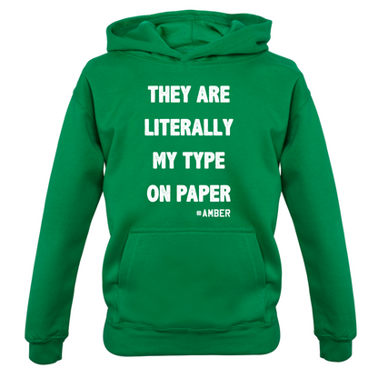 Literally My Type On Paper Kids T Shirt