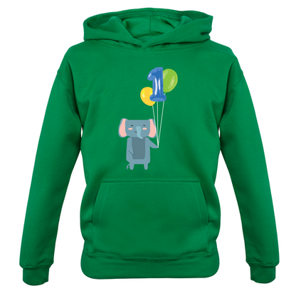1st Birthday Elephant Kids T Shirt