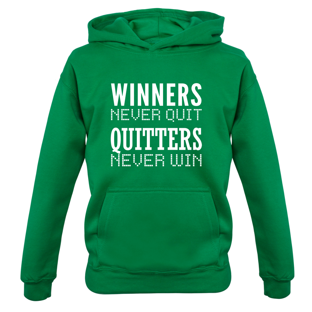 Winners Never Quit Kids T Shirt