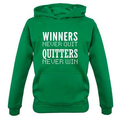 Winners Never Quit Kids T Shirt