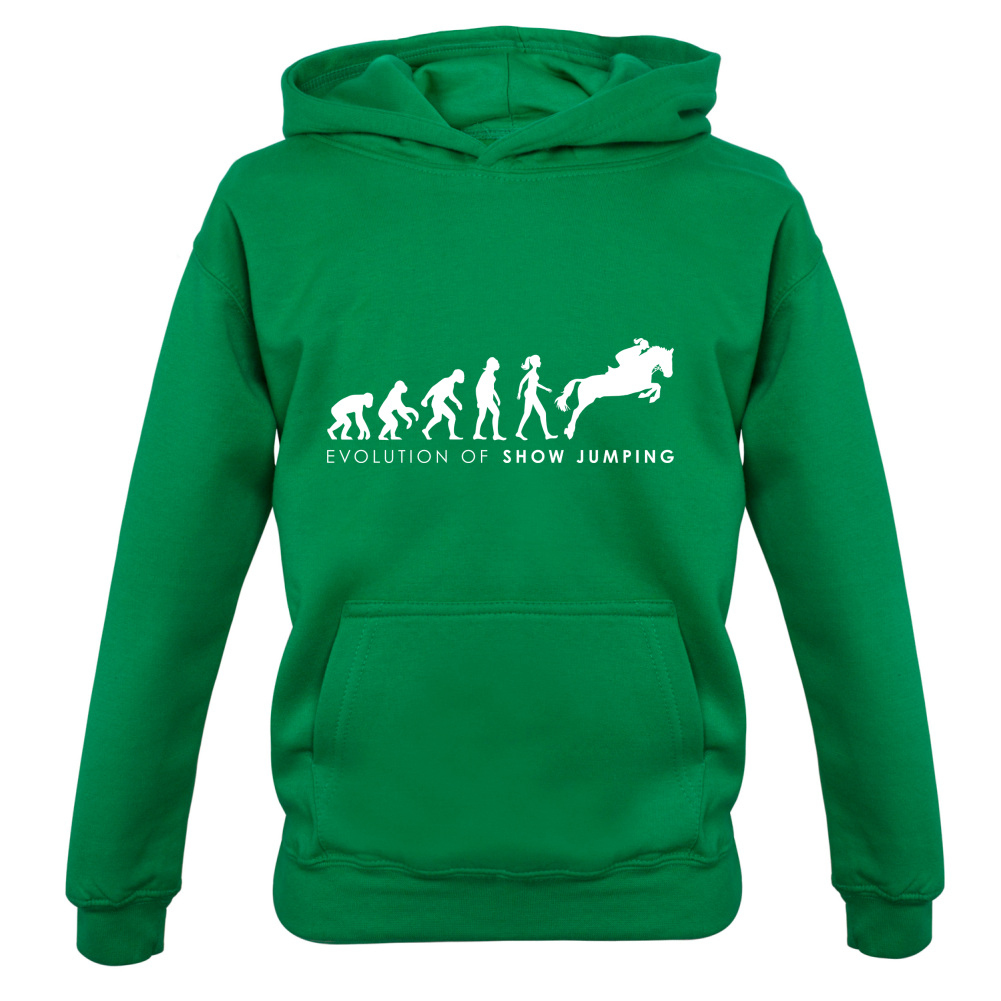 Evolution Of Woman Show Jumping Kids T Shirt