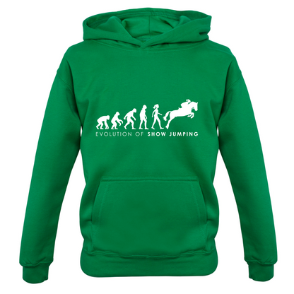 Evolution Of Woman Show Jumping Kids T Shirt