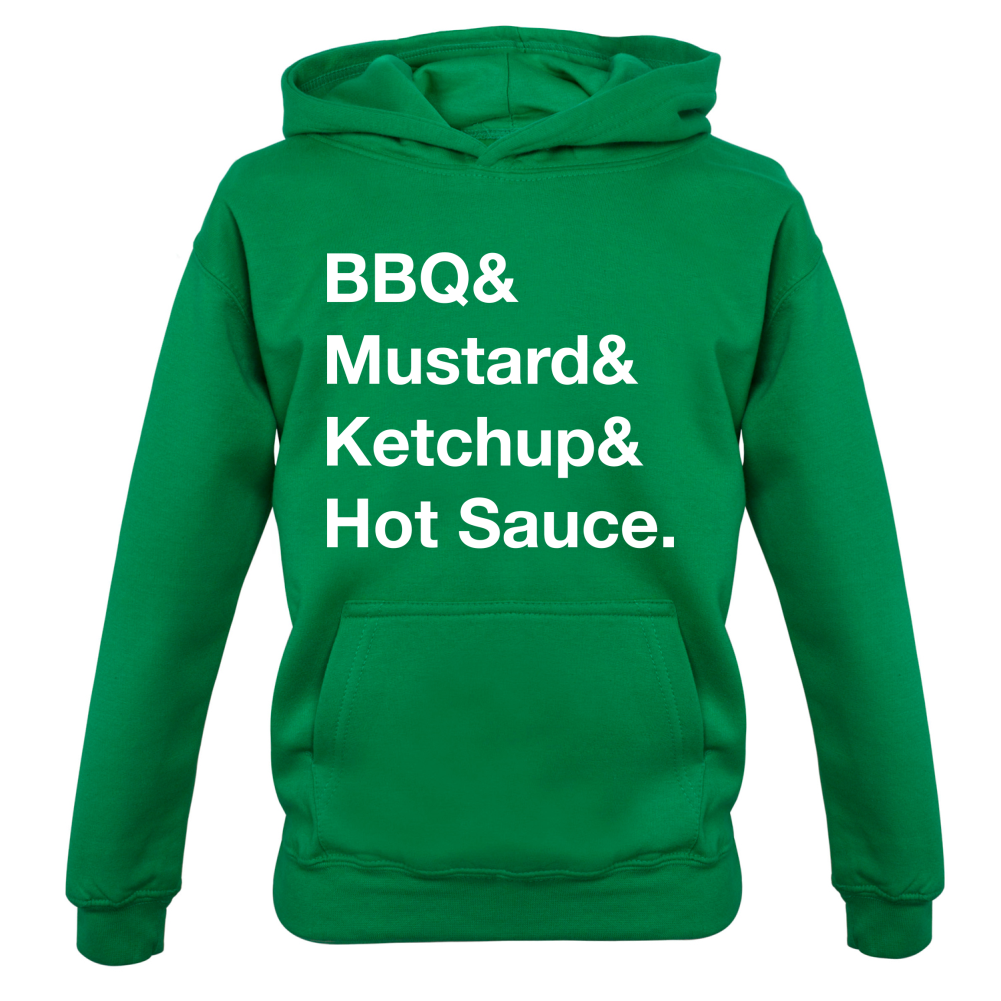 BBQ & Mustart & Ketchup Kids T Shirt