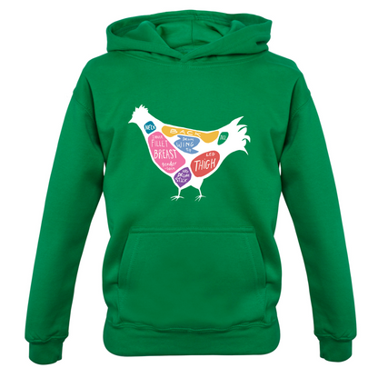 Butcher Chicken Diagram Kids T Shirt