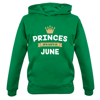 Princes Are Born In June Kids T Shirt