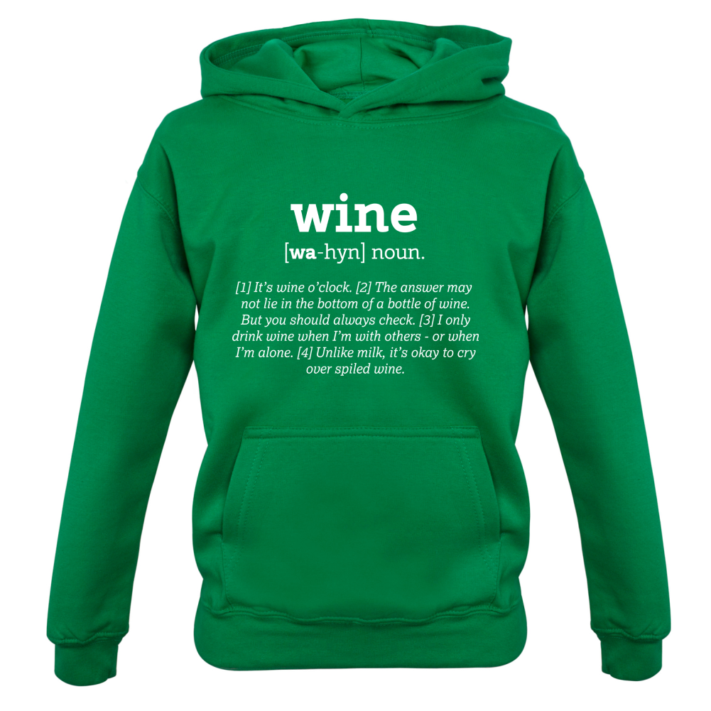 Definition Wine Kids T Shirt
