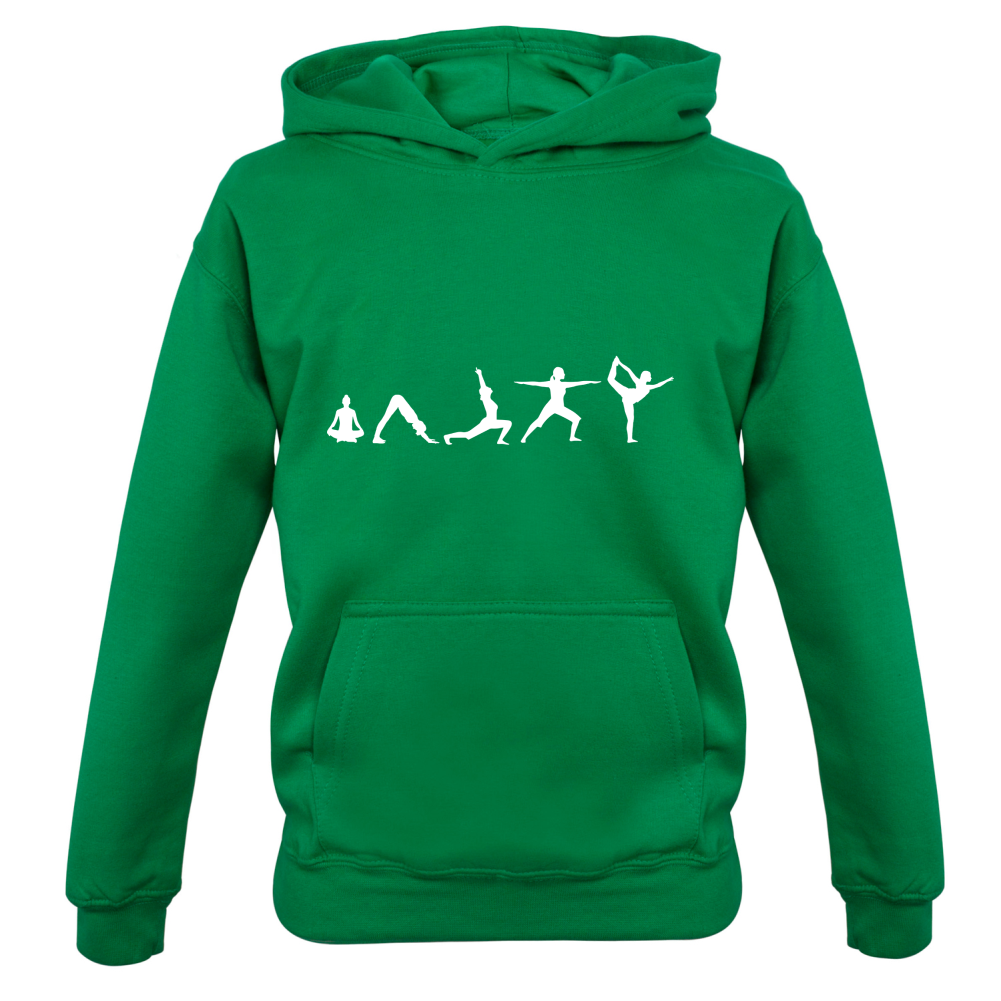 Evolution Of Yoga Kids T Shirt