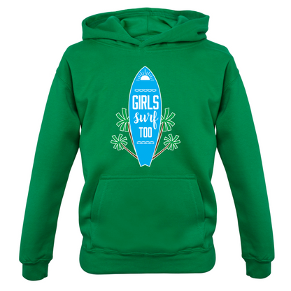 Girls Surf Too Kids T Shirt