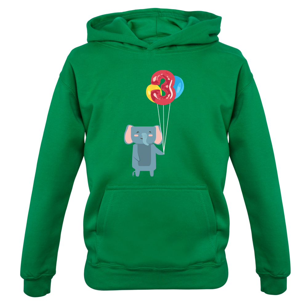 3rd Birthday Elephant Kids T Shirt