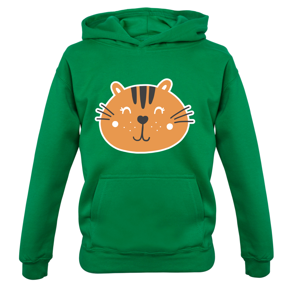 Smiley Face Tiger Kids T Shirt