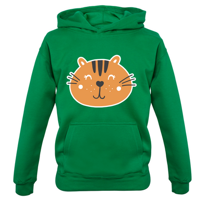 Smiley Face Tiger Kids T Shirt