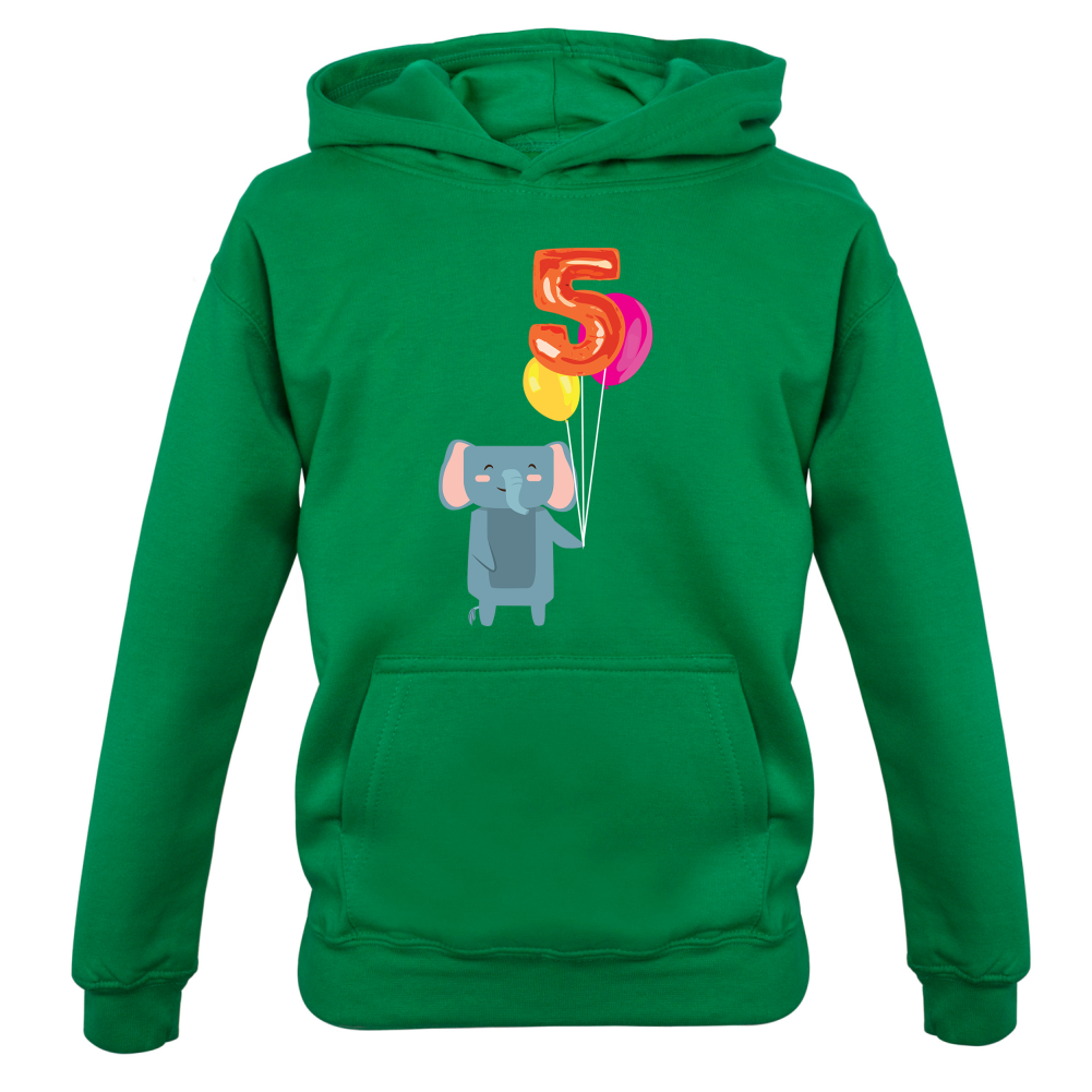 5th Birthday Elephant Kids T Shirt