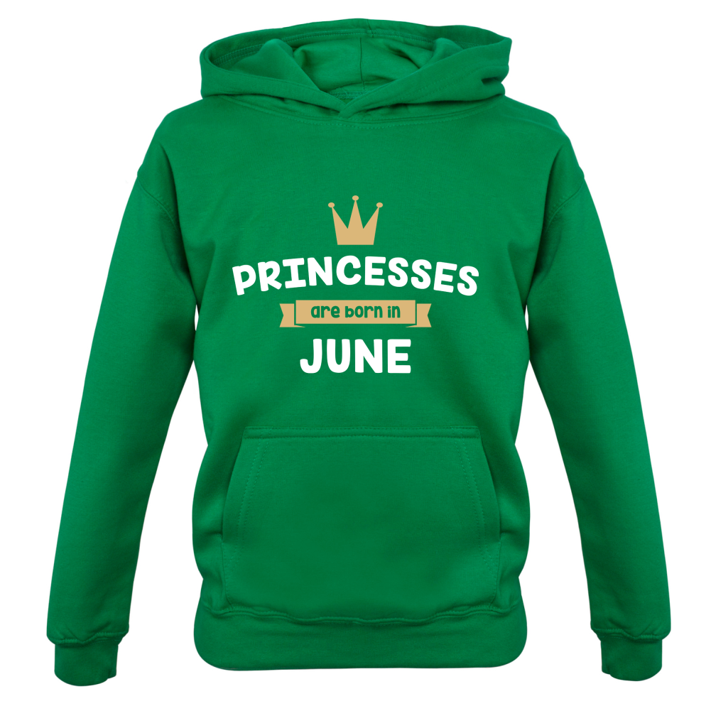 Princesses Are Born In June Kids T Shirt