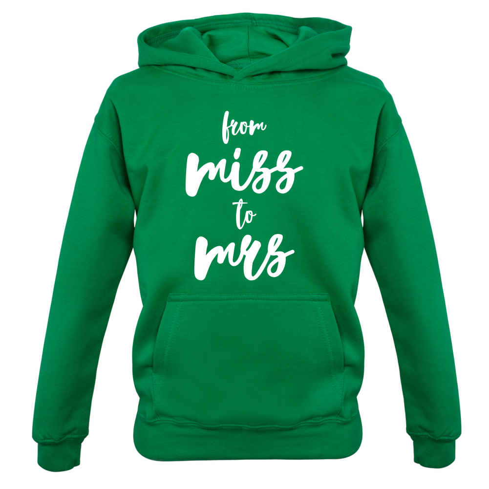 From Miss To Mrs Kids T Shirt