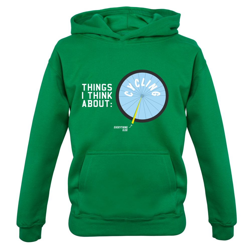 I Thiink About Cycling Kids T Shirt