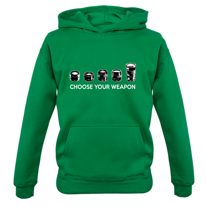 Choose your Weapon (Camera Lenses) Kids T Shirt