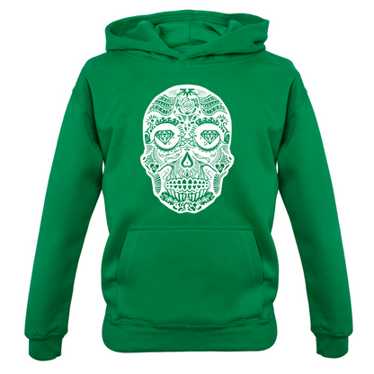 Mexican Sugar Candy Skull Kids T Shirt