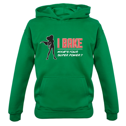 I Bake What's Your Super Power FEMALE DESIGN Kids T Shirt