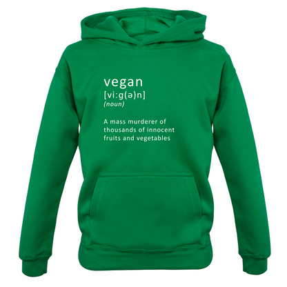 Funny Definition Vegan Kids T Shirt