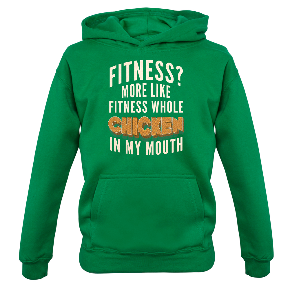 Fitness Chicken In My Mouth Kids T Shirt
