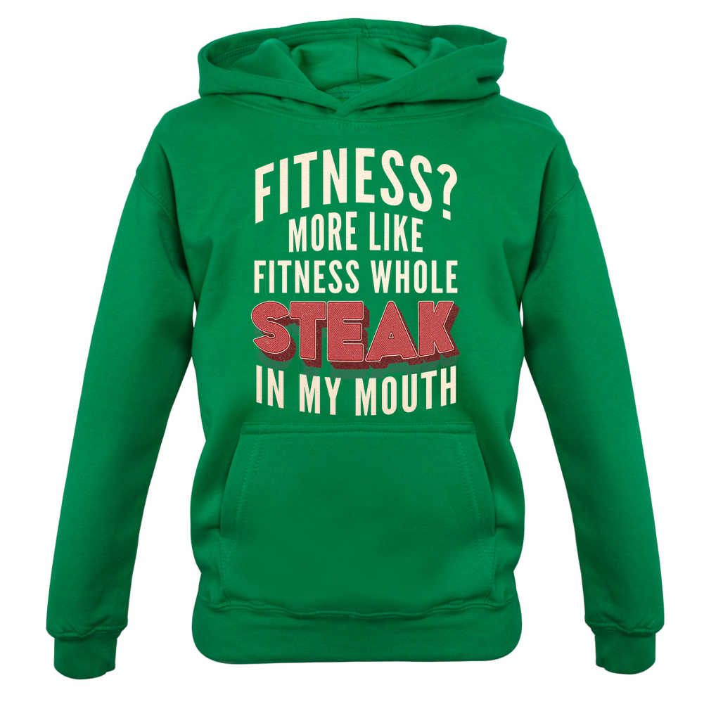 Fitness Steak In My Mouth Kids T Shirt