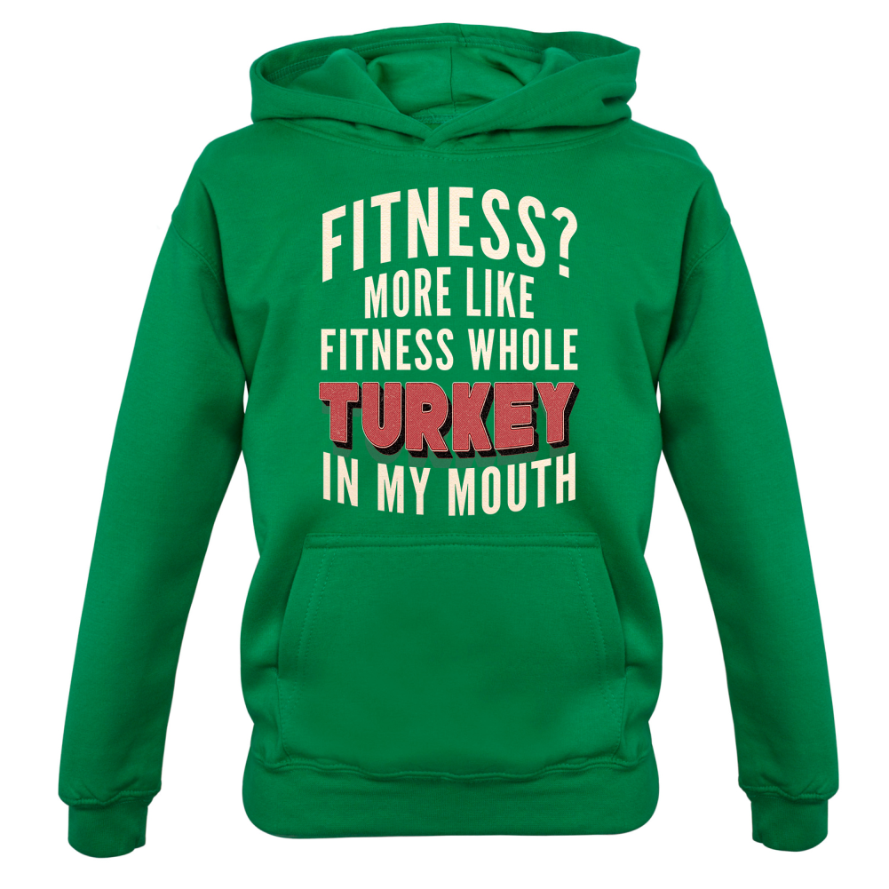 Fitness Turkey In My Mouth Kids T Shirt