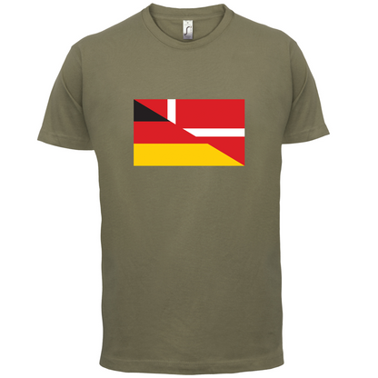 Half German Half Danish Flag T Shirt