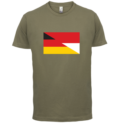 Half German Half Polish Flag T Shirt