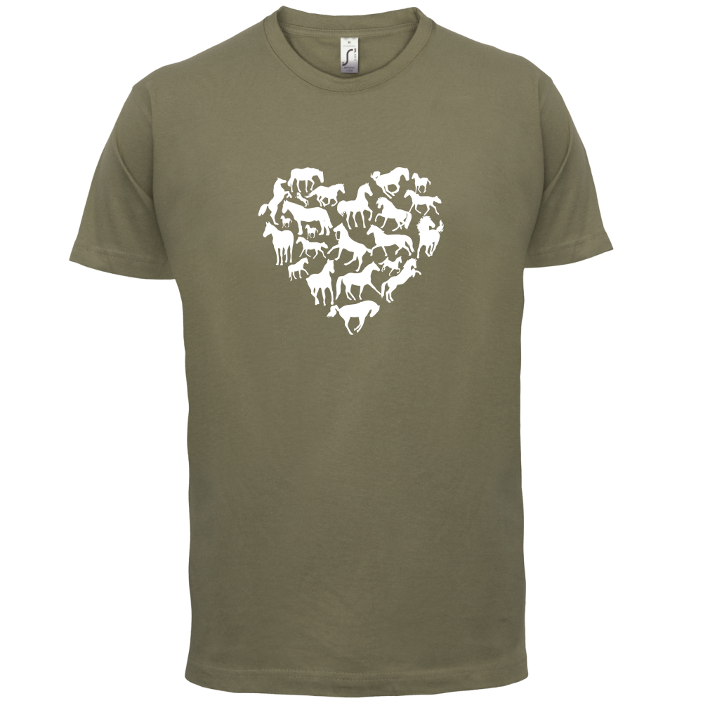 Love Heart Horse T Shirt
