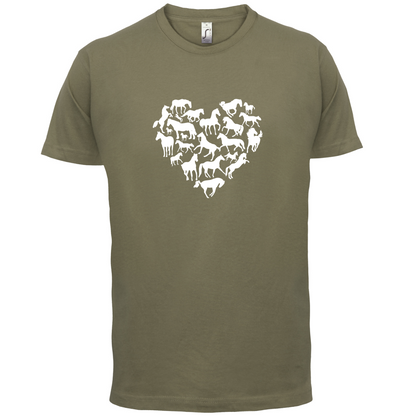 Love Heart Horse T Shirt