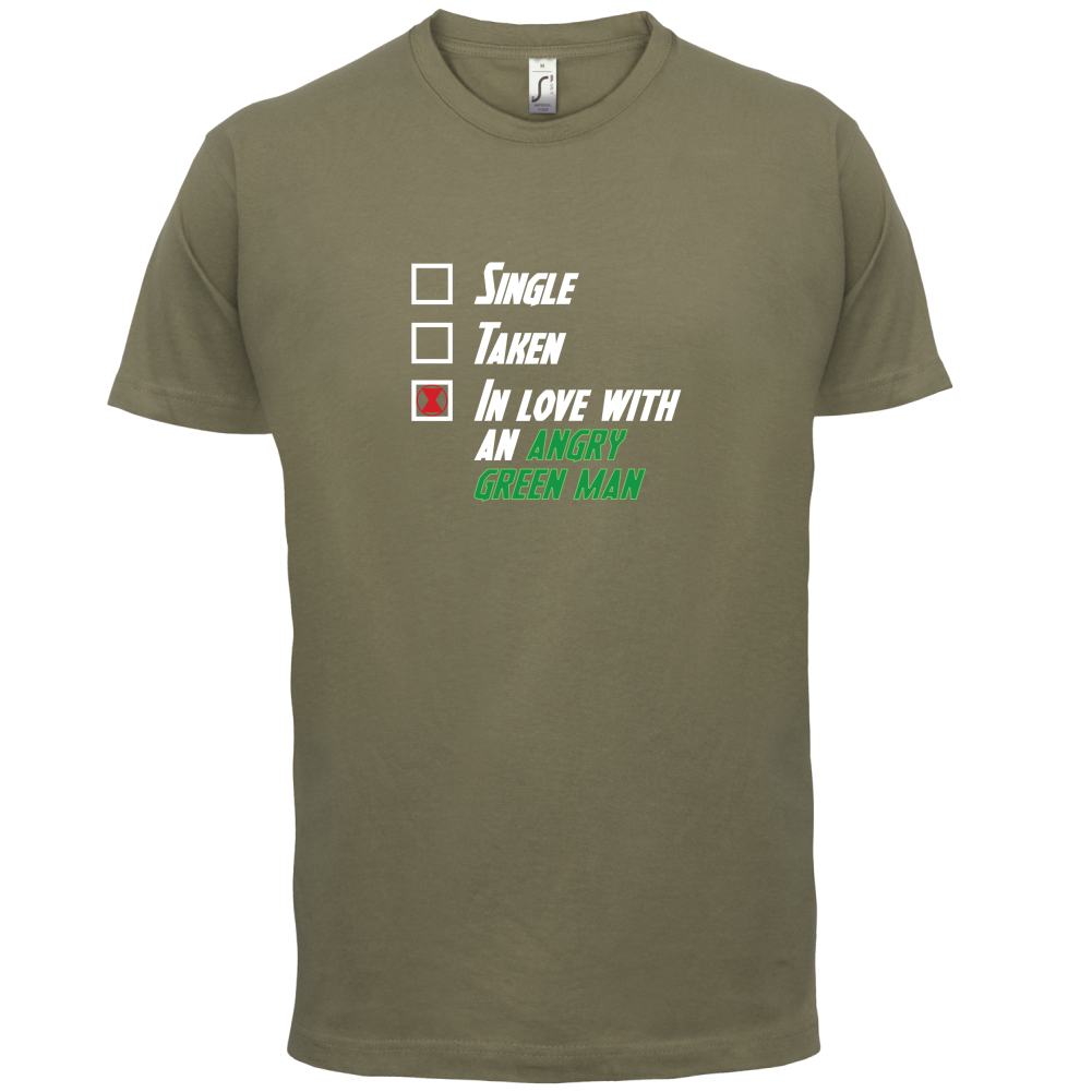 Single Taken Angry Green Man T Shirt