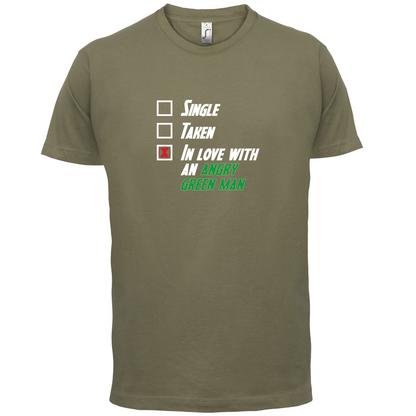 Single Taken Angry Green Man T Shirt