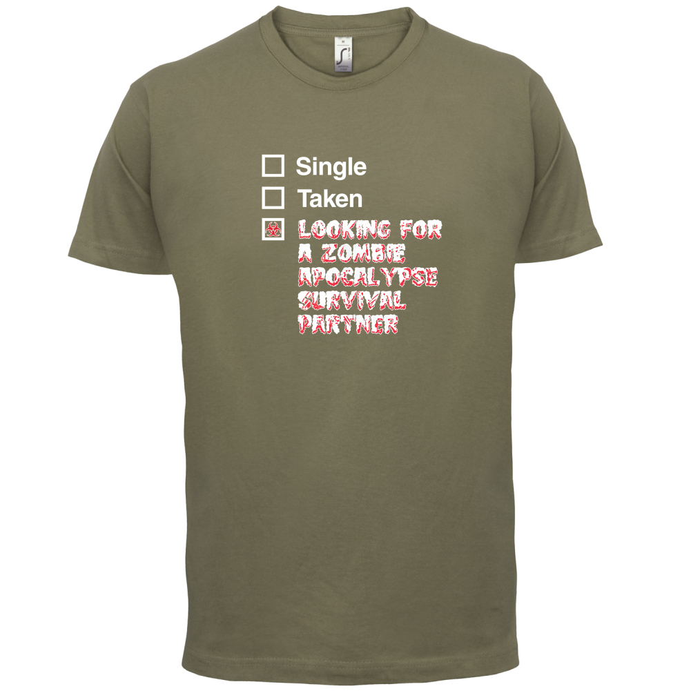Single Taken Zombie Apocalypse T Shirt