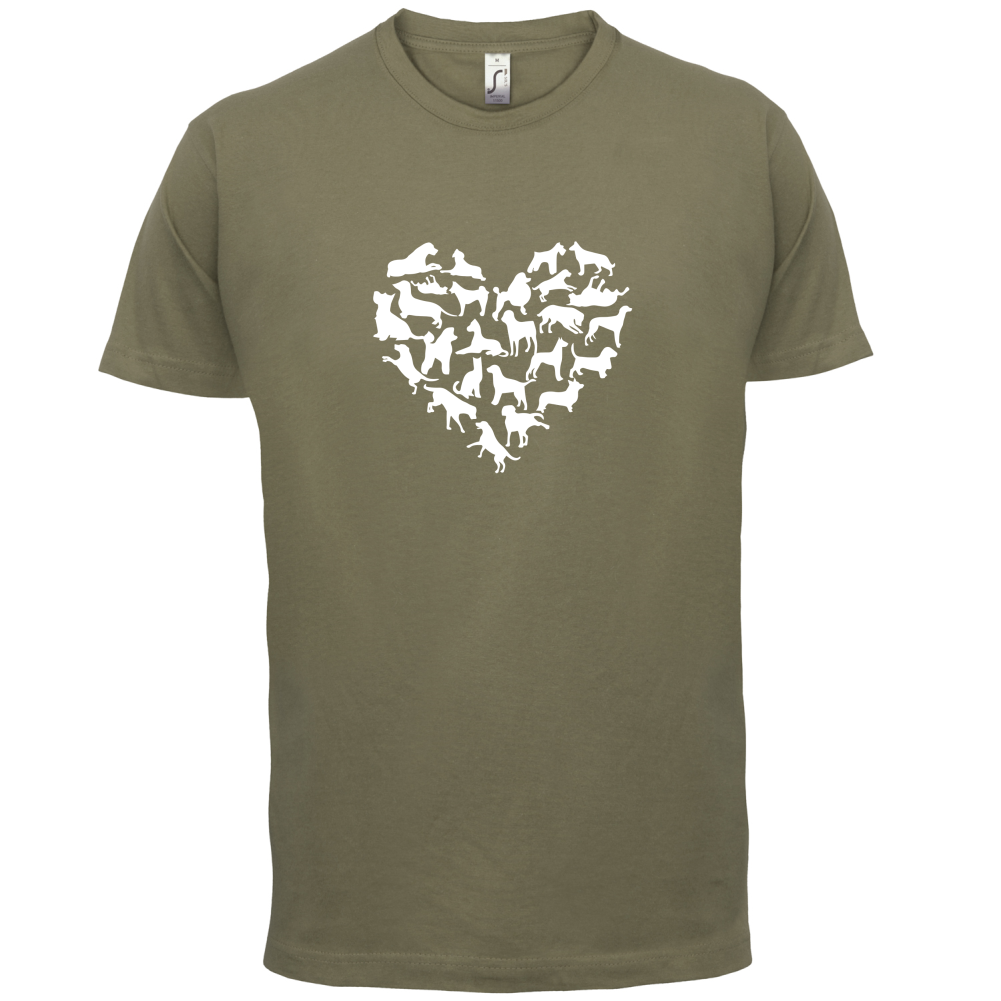 Love Heart Dogs T Shirt