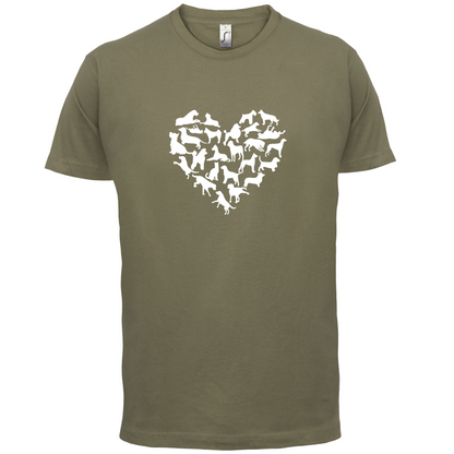 Love Heart Dogs T Shirt