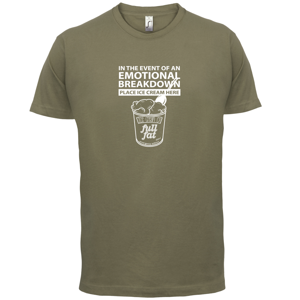 Emotional Breadown Place Ice Cream Here T Shirt