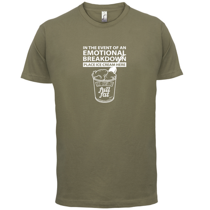 Emotional Breadown Place Ice Cream Here T Shirt