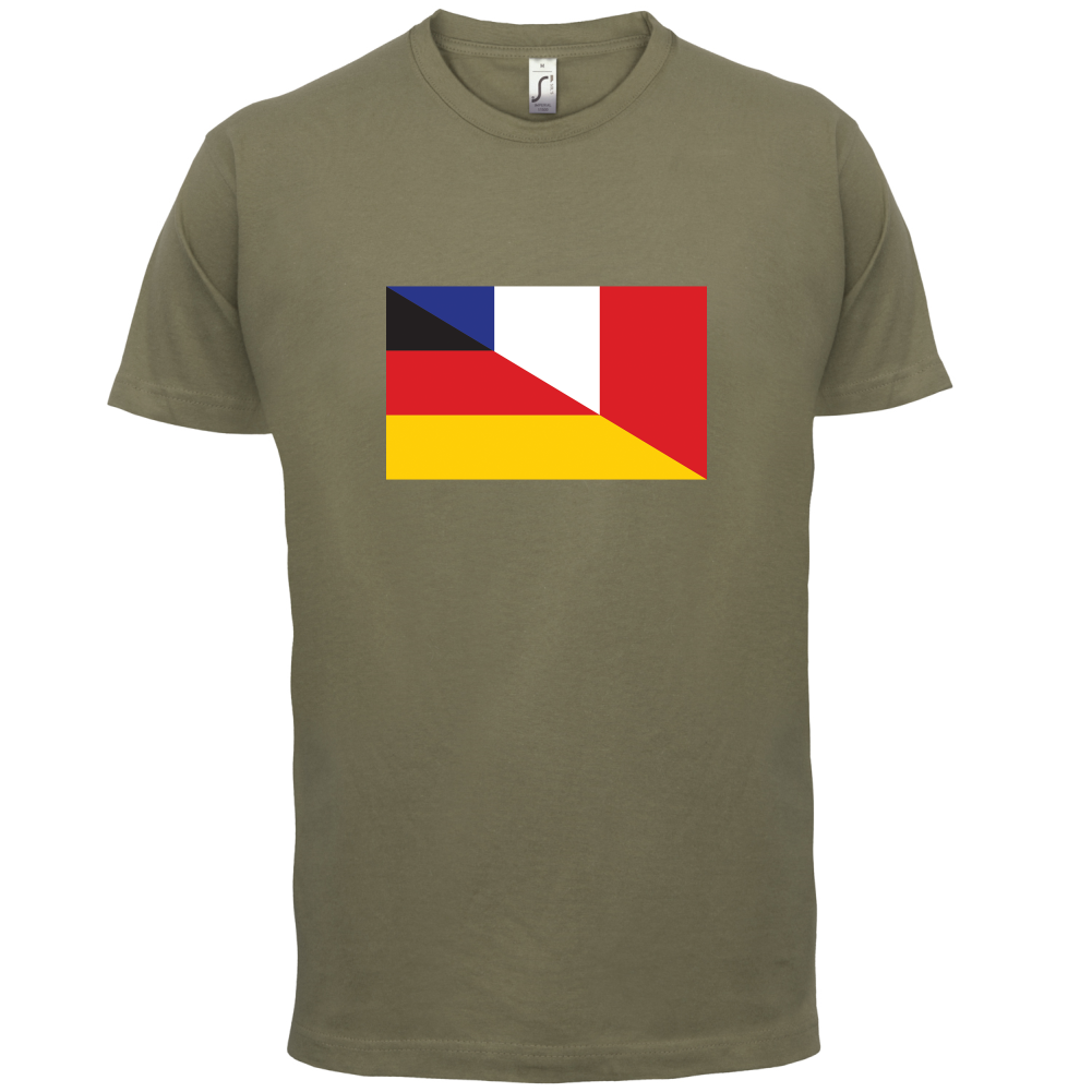 Half German Half French Flag T Shirt