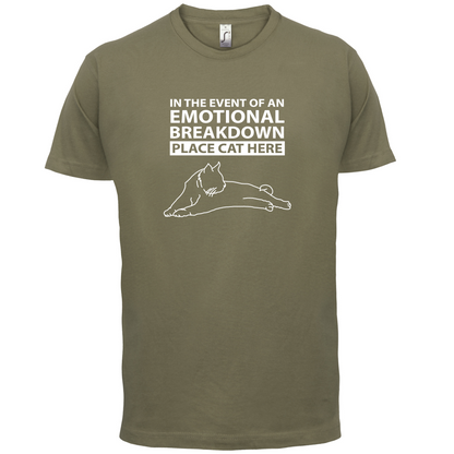 Emotional Breadown Place Cat Here T Shirt